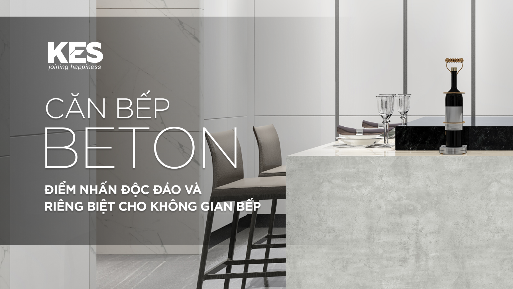 Căn bếp xi măng - hiện đại và mạnh mẽ