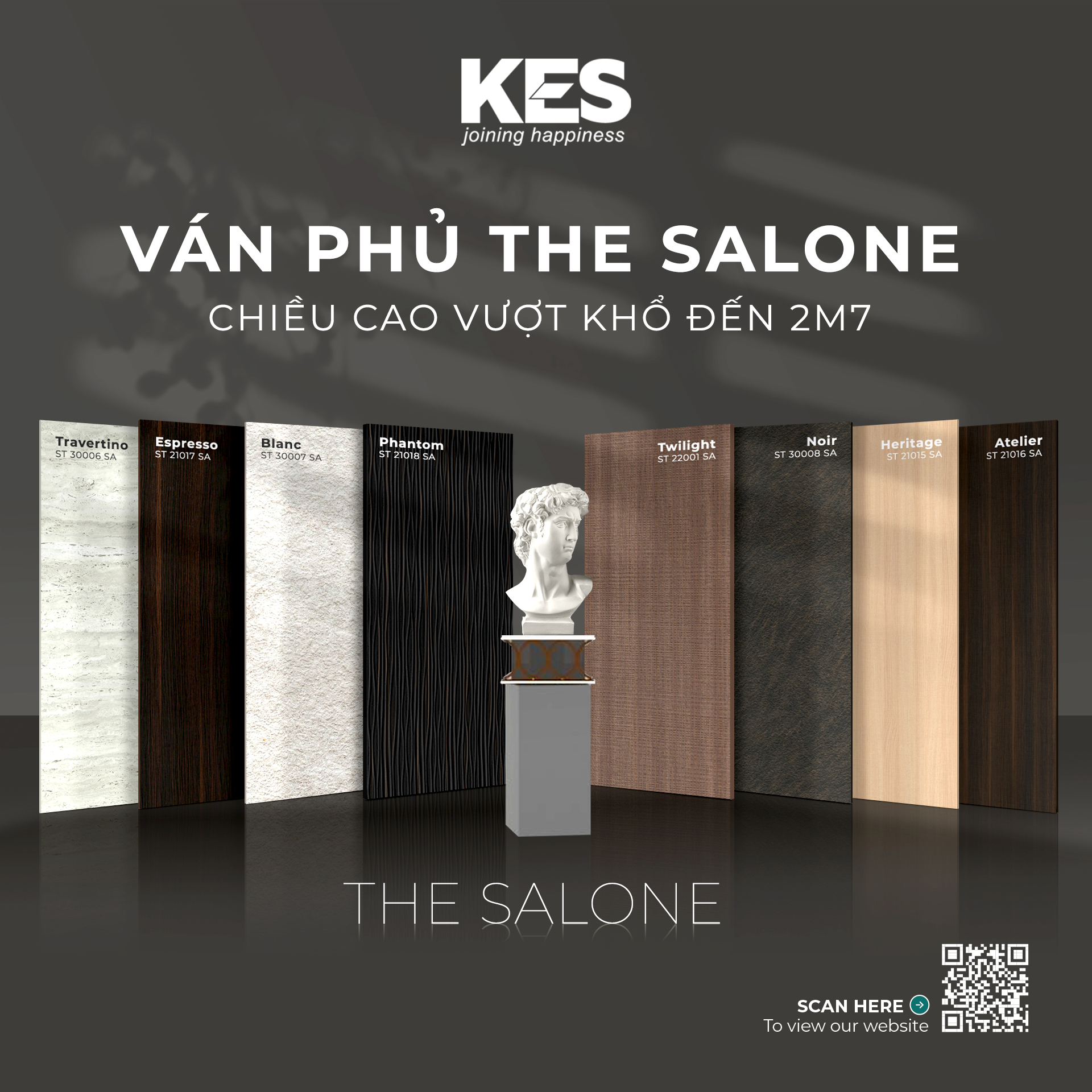 8 THE SALONE WOODEN PANEL CODES - HEIGHT UP TO 2.7M, AFFIRMING THE CLASS OF THE SPACE